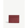 BURBERRY EMBOSSED CREST LEATHER CARD HOLDER