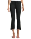 Mother Insider Crop Step Fray Flared Jeans In Guilty Racer