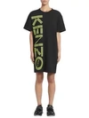 KENZO Logo Cotton T-Shirt Dress