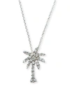 Roberto Coin 18k White Gold Palm Tree Pendant Necklace With Diamonds, 16