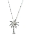 Roberto Coin 18k White Gold Palm Tree Pendant Necklace With Diamonds, 16 In White/gold