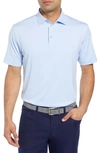 Peter Millar Jubilee Stripe Stretch Jersey Performance Polo In Blue