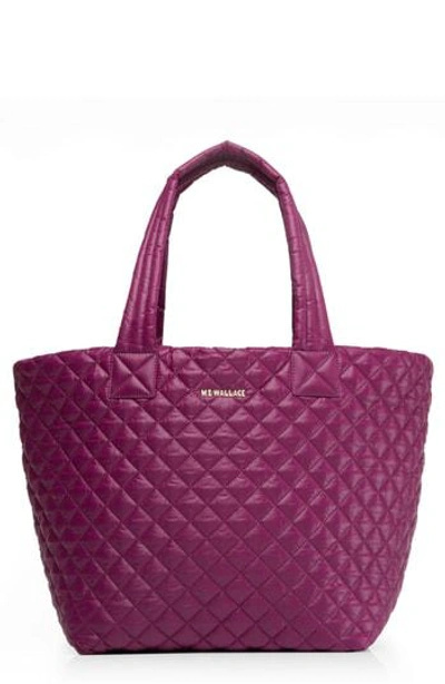 Mz Wallace Medium Metro Quilted Nylon Tote In Elderberry