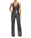 Dress The Population Charlie Sequin Jumpsuit In Onyx