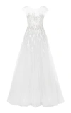 MIRA ZWILLINGER NAVARA SEQUINED SILK AND COTTON-BLEND TULLE GOWN,695181