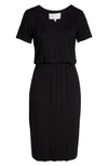 CHARLES HENRY BLOUSED KNIT DRESS,1297CH-A3