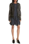 GREY JASON WU LAMBSKIN LEATHER JACKET,GF180911