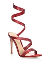 GIANVITO ROSSI OPERA CRYSTAL & SATIN ANKLE-WRAP BIRTHDAY SANDALS,0400099493132