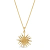 DINNY HALL GOLD SUN CHARM WITH BRUSHED CENTRE PENDANT,2865287