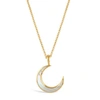 DINNY HALL GOLD MOON CHARM WITH INLAID MOTHER OF PEARL PENDANT,2904007
