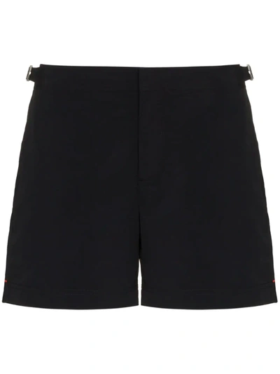 Orlebar Brown Springer Buckle-detail Swim Shorts In Black