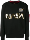 LACOSTE ALPHA INDUSTRIES NASA SWEATSHIRT - BLACK