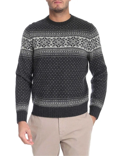 Brooks Brothers Round Neck Lamb's Wool In Grey