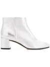 FABIO RUSCONI FABIO RUSCONI METALLIC ANKLE BOOTS - SILVER