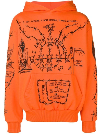 Warren Lotas Oversized Sabata Sweatshirt Hoodie In Orange
