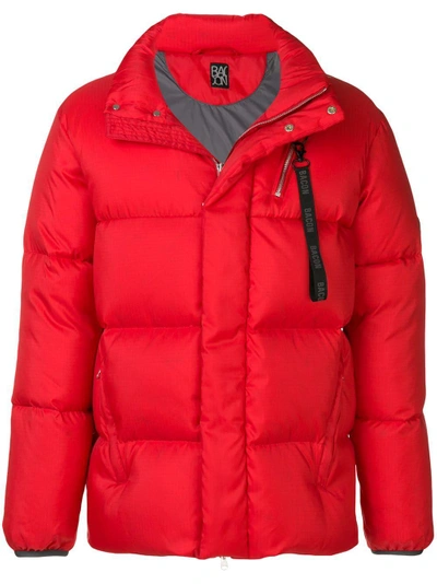 Bacon Concealed Fastening Padded Jacket - 红色 In Red