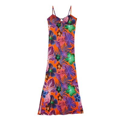Vilebrequin Floral Print Cover-up Dress In Orange