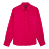 Vilebrequin Linen Classic Fit Shirt In Pink