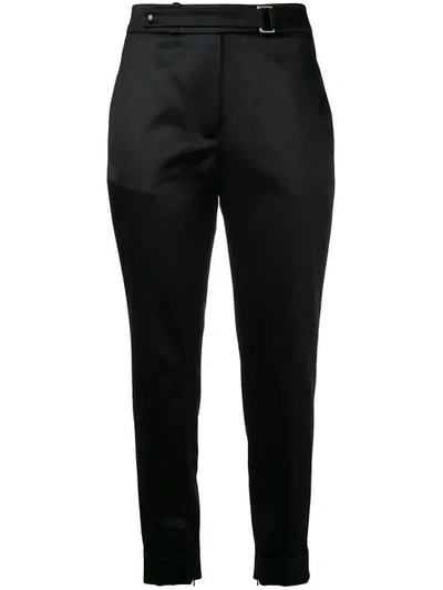 Tom Ford Belted Cigarette Trousers In Black