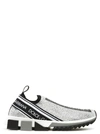 Dolce & Gabbana Sorrento Swarovski Crystal-embellished Logo-print Mesh Slip-on Sneakers In Multicolor