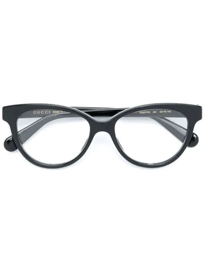 Gucci Eyewear Cat-eye Frame Glasses - 黑色 In Black