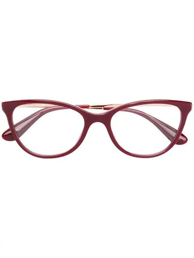 Dolce & Gabbana Cat Eye Glasses In Red