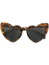 Saint Laurent New Wave 181 Loulou Sunglasses In 2500 -brown Leopard Grey