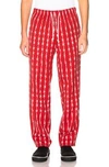 WARREN LOTAS WARREN LOTAS BARBED WIRE PINSTRIPE GABARDINE PAJAMA TROUSER IN BORDEAUX,WARF-MP1