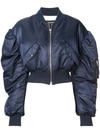 CALVIN KLEIN 205W39NYC CALVIN KLEIN 205W39NYC RUCHED SLEEVES BOMBER JACKET - BLUE