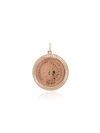 JACQUIE AICHE 14KT GOLD AND DIAMOND COIN NECKLACE