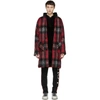 AMIRI AMIRI RED MOHAIR CARDIGAN COAT