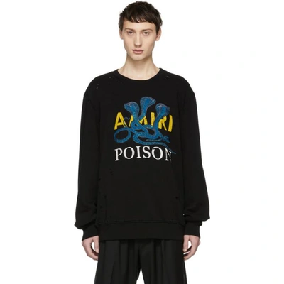 Amiri Poison Print Sweatshirt In Blk Black