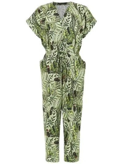 Andrea Marques Printed Jumpsuit In Green