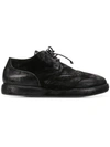 MARSÈLL MARSÈLL DISTRESSED DERBY SHOES - BLACK