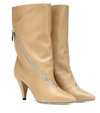 GIVENCHY ZIPPED LEATHER ANKLE BOOTS,P00329668