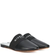 Givenchy Bedford Logo-print Leather Slippers In Black