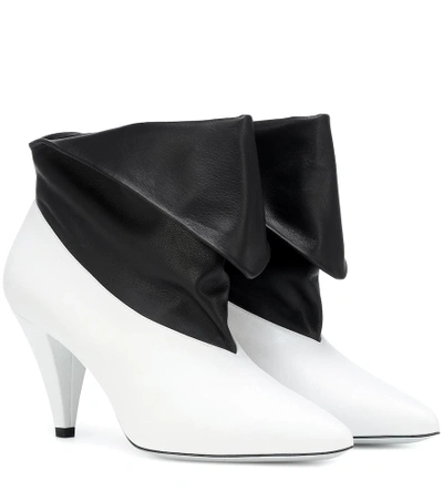 Givenchy Leather Ankle Boots In White