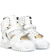 MAISON MARGIELA RETRO FIT LEATHER HIGH-TOP SNEAKERS,P00333886