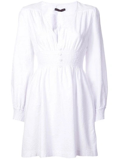 Alexa Chung Smock Short Dress In White