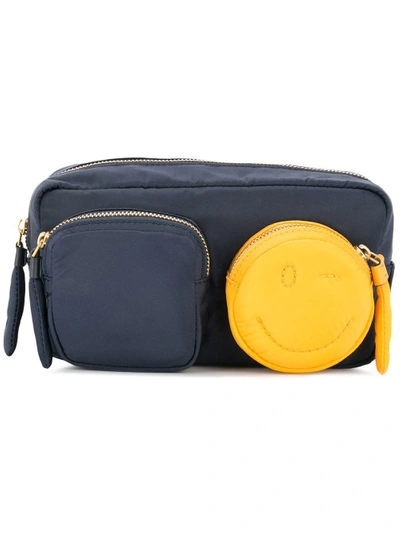Anya Hindmarch Chubby Wink Cosmetic Bag In Blue