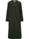 H BEAUTY & YOUTH H BEAUTY&YOUTH OVERSIZED HOODED COAT - 蓝色