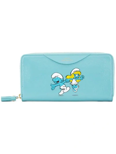 Anya Hindmarch Large Smurf Couple Wallet - 蓝色 In Blue