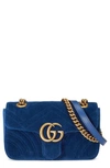 GUCCI Small GG Marmont 2.0 Matelassé Velvet Shoulder Bag,446744K4D2T