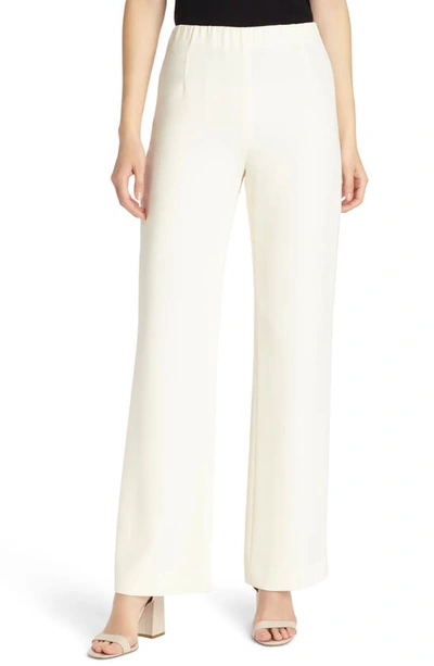 Lafayette 148 Luxe Stretch Crepe De Chine Studio Pant In Cloud