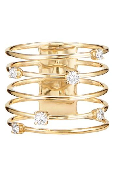 Lana 14k Gold Diamond Wire Crown Ring