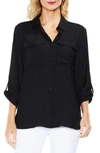 VINCE CAMUTO HAMMERED SATIN UTILITY SHIRT,9056039