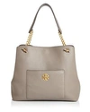 TORY BURCH CHELSEA SLOUCHY LEATHER TOTE,50768