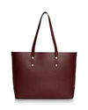 Burberry Small Leather Shoulder Tote Bag With Crest In Red