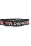 ETRO PRINTED LEATHER WAIST BELT