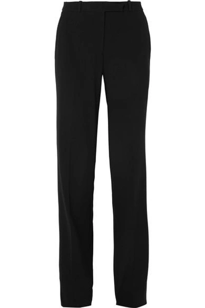 Etro Crepe Straight-leg Trousers In Black
